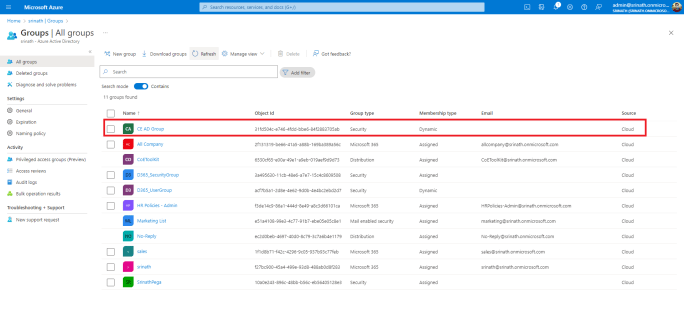 Dynamic Group in Azure Active Directory – Srinath Pega