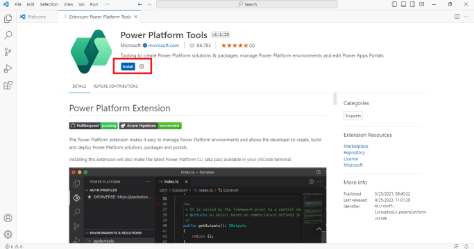 Microsoft Power Platform CLI Install in Visual Studio Code – Srinath Pega